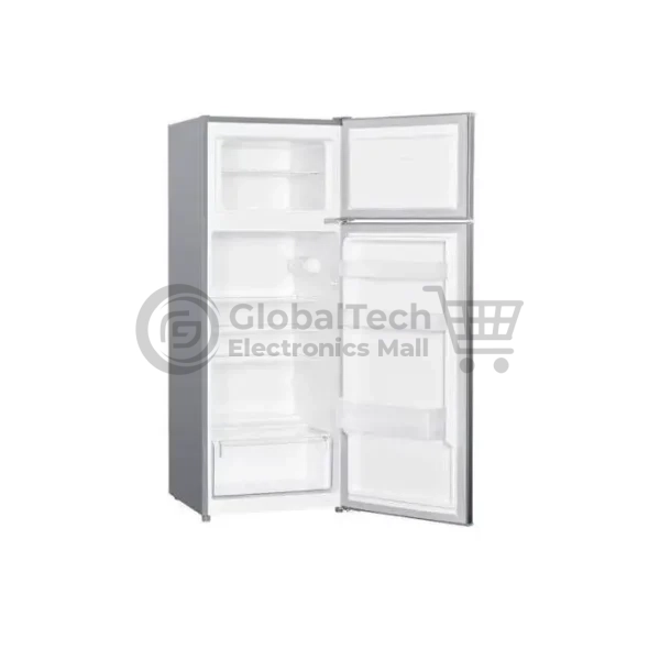 Hisense REF172DR 124L inverter refrigerator with no frost, LED light, and double doors in silver