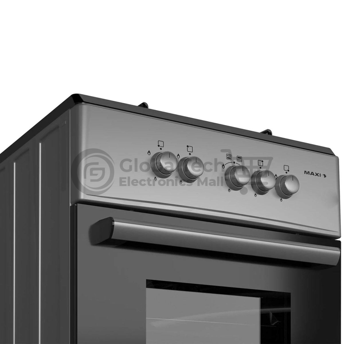 Maxi 4-Burner Gas Cooker 60x60cm – Black & Grey (Basic)