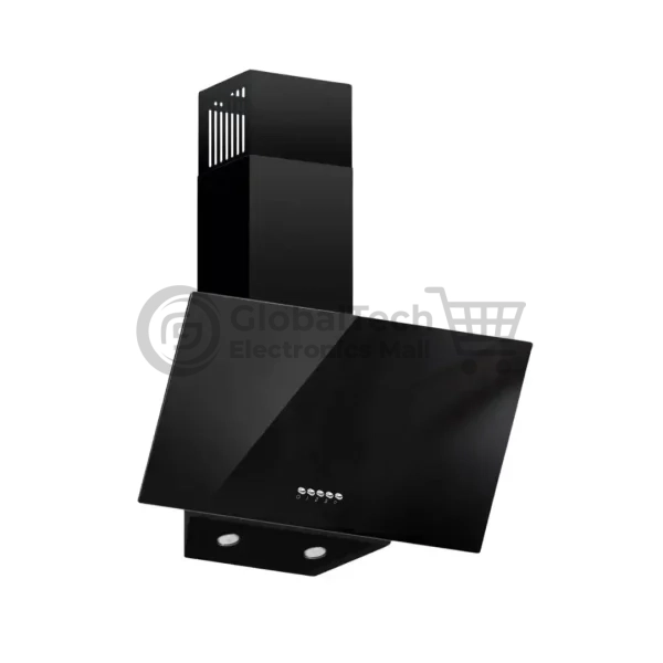 Maxi Hood 60cm Angled Curved Black Glass (Model D001BL)