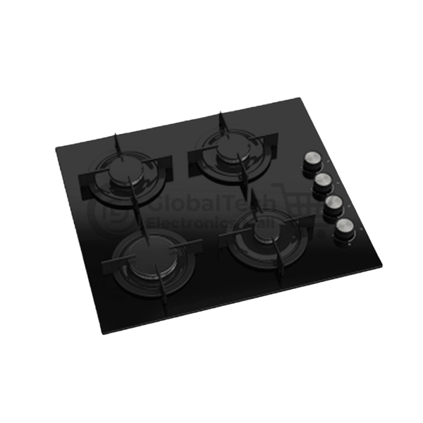 Maxi 4-Burner Tabletop Gas Cooker – Black Glass (CS205)
