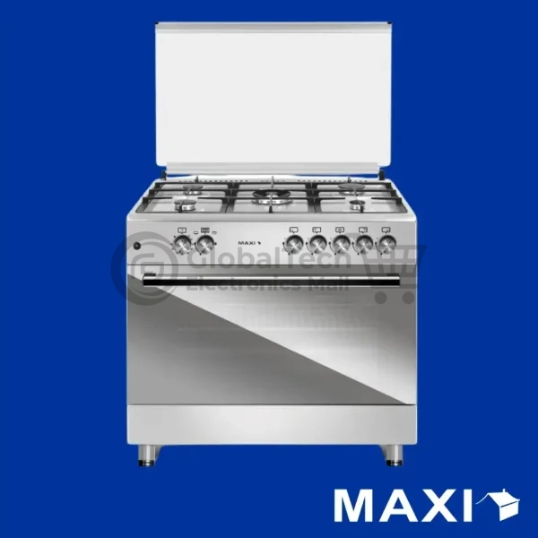 Maxi 60x90cm 5-Burner Gas Cooker – Matte Inox Finish (TR)