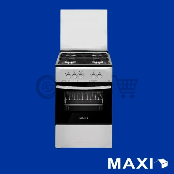 Maxi BASIC Gas Cooker 4 Burners, 50x50 cm – Black & Grey