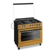 Maxi 60x90 Cooker – 4+2 Burners, Wood (TR)