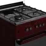 Maxi 60x60 cm Gas Cooker – 3+1 Burners, Red