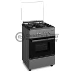 Maxi 4-Burner Gas Cooker 60x60cm – Black & Grey (Basic)
