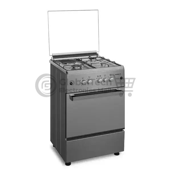 Maxi 60x60 Gas Cooker (3 Gas+1 Electric) – Inox