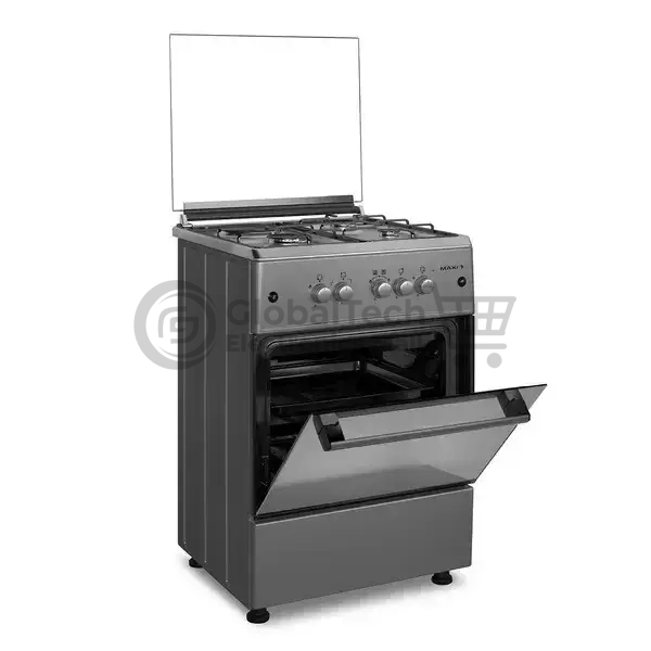 Maxi 60x60 Gas Cooker (3 Gas+1 Electric) – Inox