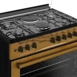 Maxi 6-Burner Gas Cooker 60x90, Wood Style Finish
