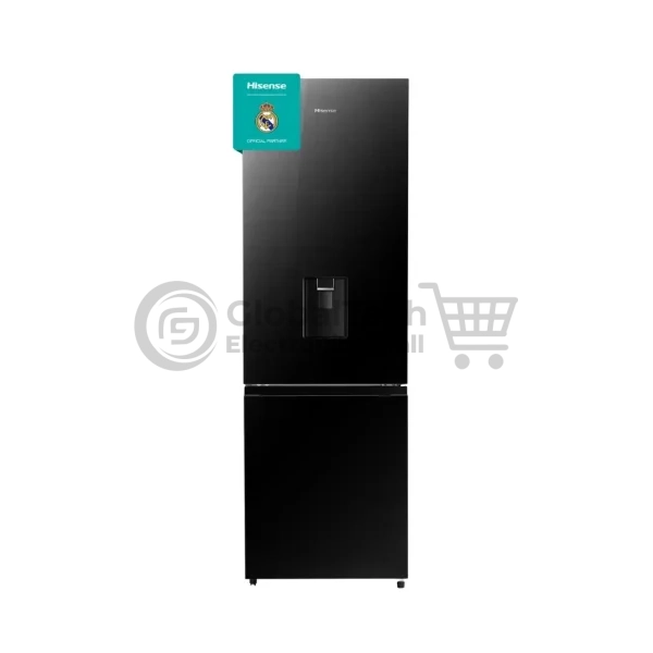 Hisense 349L Bottom Freezer Fridge (349DR) Black Glass Doors