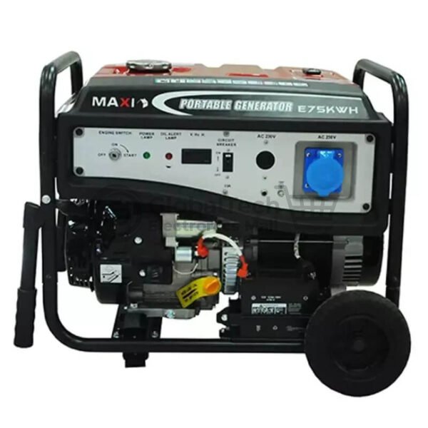 Maxi Generator 9.3kVA 7.5kW with Key Start & Wheels (E75KWH)