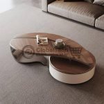 Rustic Vintage Walnut Coffee Table for Living Spaces