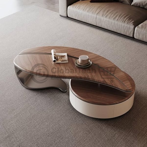 Rustic Vintage Walnut Coffee Table for Living Spaces