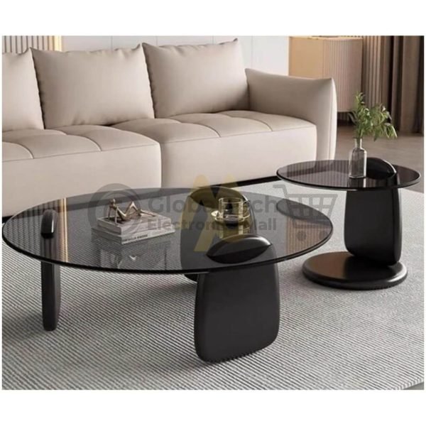 Modern 2-in-1 Tempered Glass Coffee Table