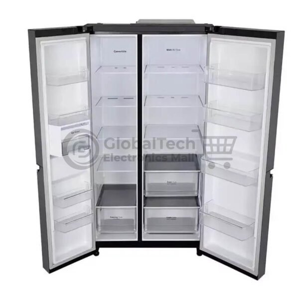 LG 674L Side-by-Side Refrigerator (GC-B257KQJW) – Matte Black