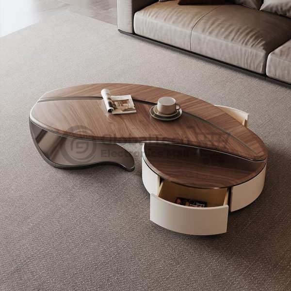 Rustic Vintage Walnut Coffee Table for Living Spaces