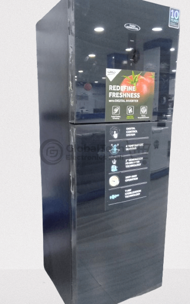 Haier Thermocool 350L Double-Door Fridge – Black