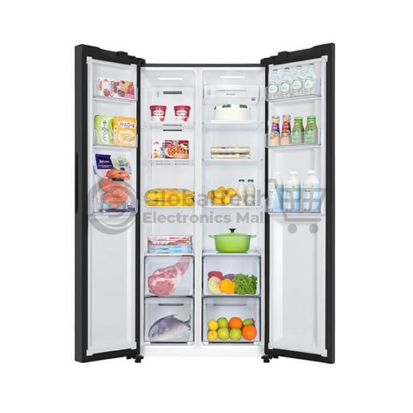 Haier Thermocool Side-by-Side Fridge 520L – HRF-520IBS (Black)