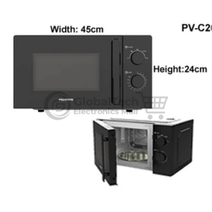 Polystar PV-C20MLXB 20L Manual Solo Microwave Oven & Grill